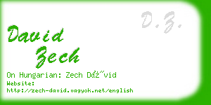 david zech business card